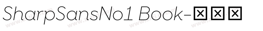 SharpSansNo1 Book字体转换